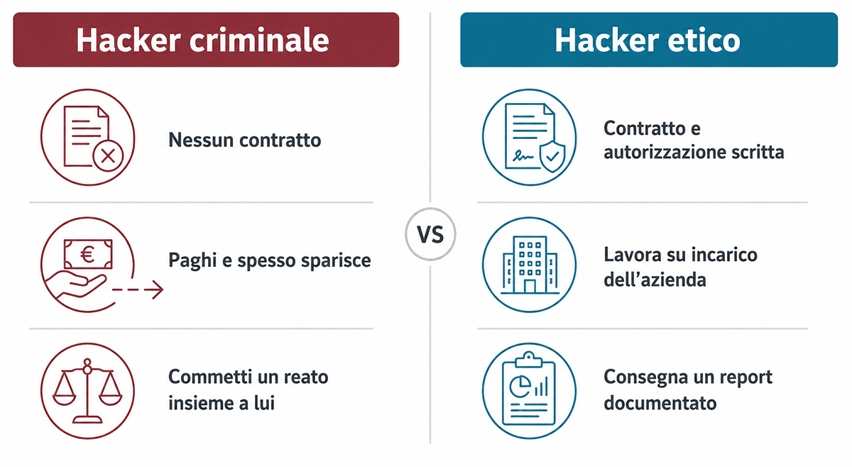 hacker criminale vs hacker etico differenze