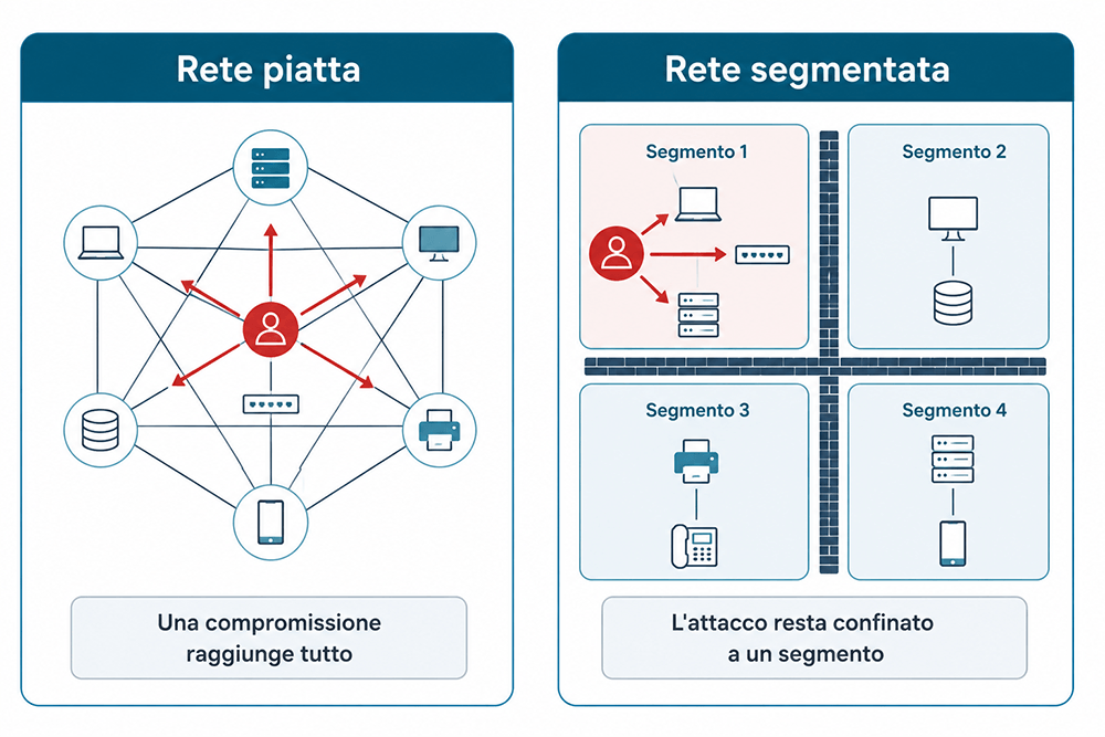 rete piatta vs rete segmentata