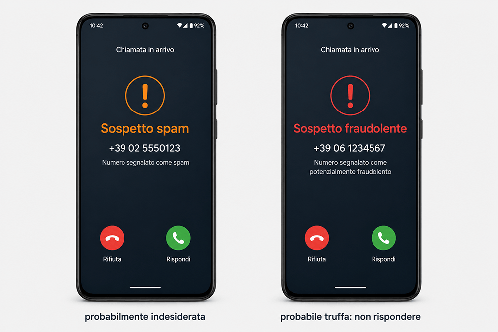 differenza sospetto spam sospetto fraudolento
