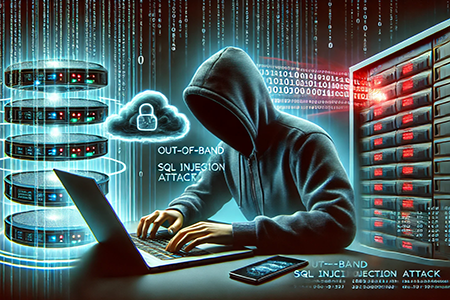 Out-of-band SQL injection attack